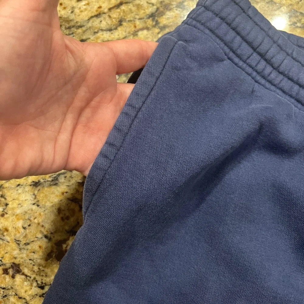 Nike Mens Club Fleece Joggers Navy Blue Sweatpants Medium Embroidered Swoosh